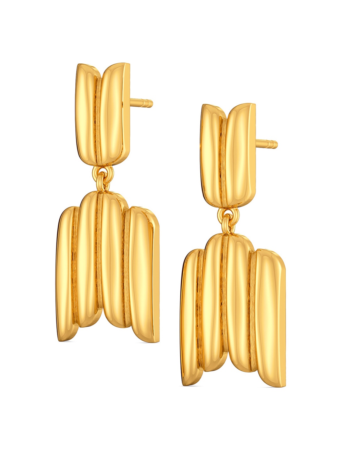 

MELORRA Comfort Mode 18KT Gold Drop Earrings- 6.79 gm