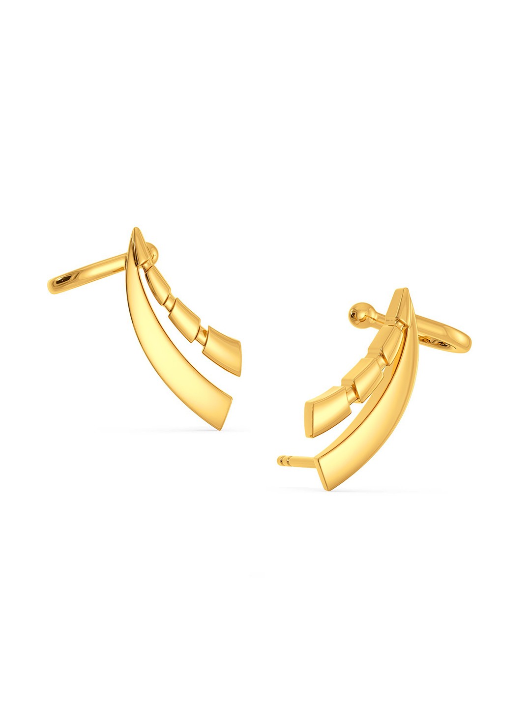 

MELORRA Disc Drama 18KT Gold Stud Earrings-3.77gm