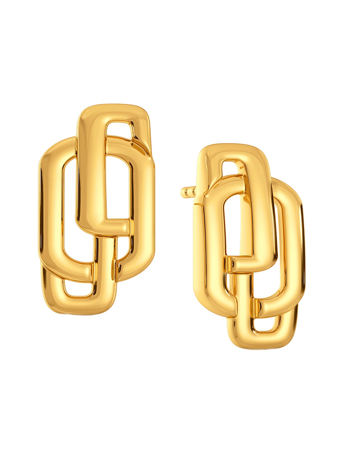 

MELORRA Semi Punk Funk 18KT Gold Earrings - 3.33 gm