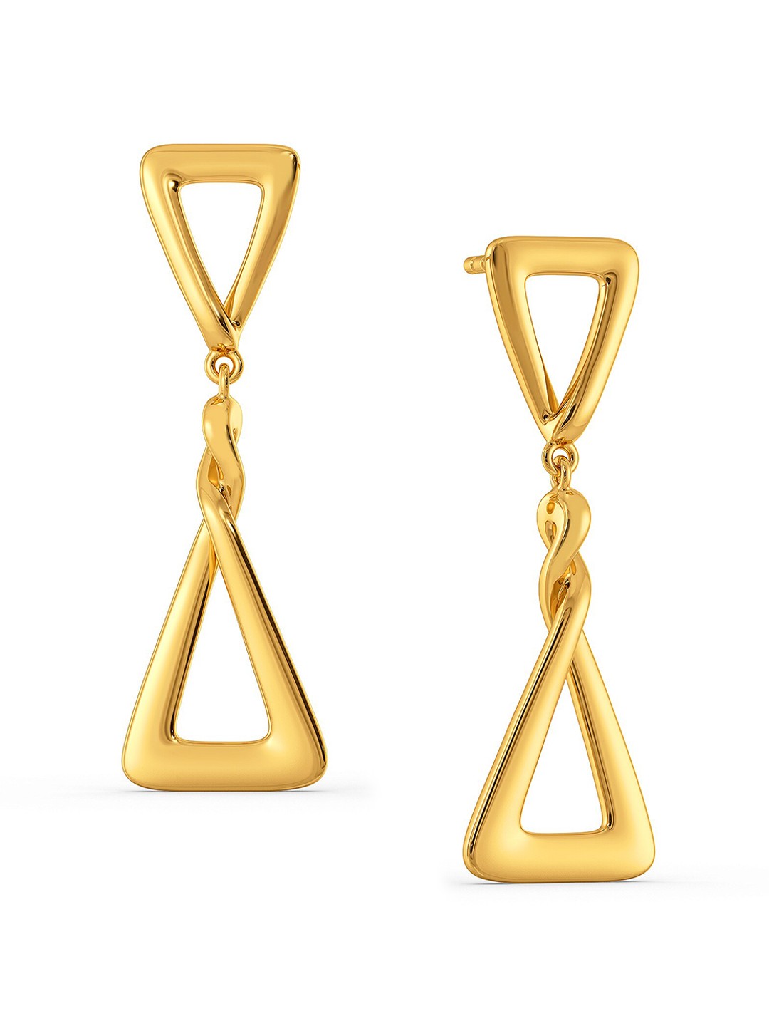 

MELORRA Work It Shorty 18KT Gold Dangle Earrings-3.88gm