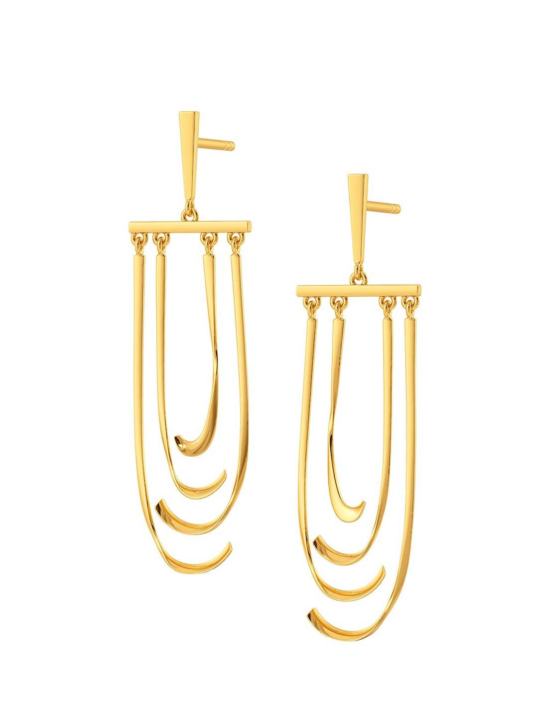 

MELORRA Twist O Trims 18KT Gold Earrings - 2.65 gm