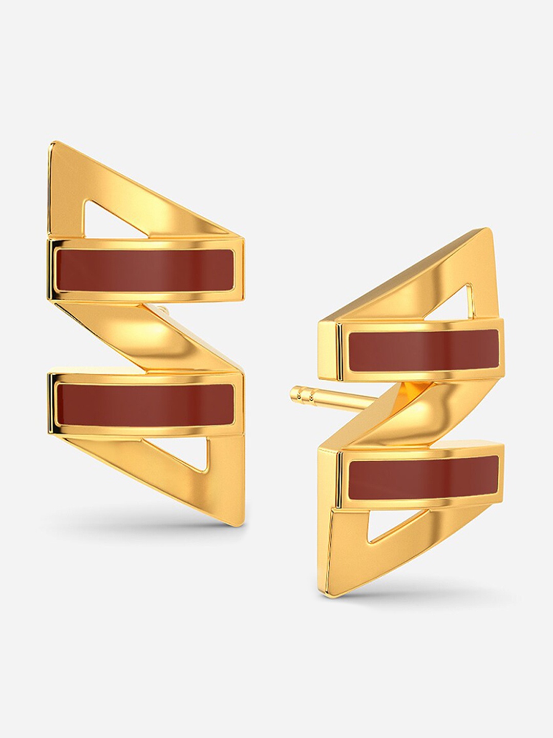 

MELORRA Dash O Caramel 18KT Gold Stud Earrings- 3.56gm