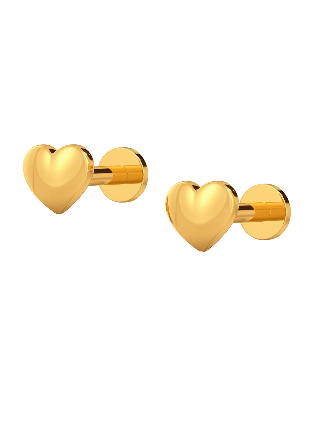 

MELORRA Dart the Heart 18KT Gold Stud Earrings-0.88gm