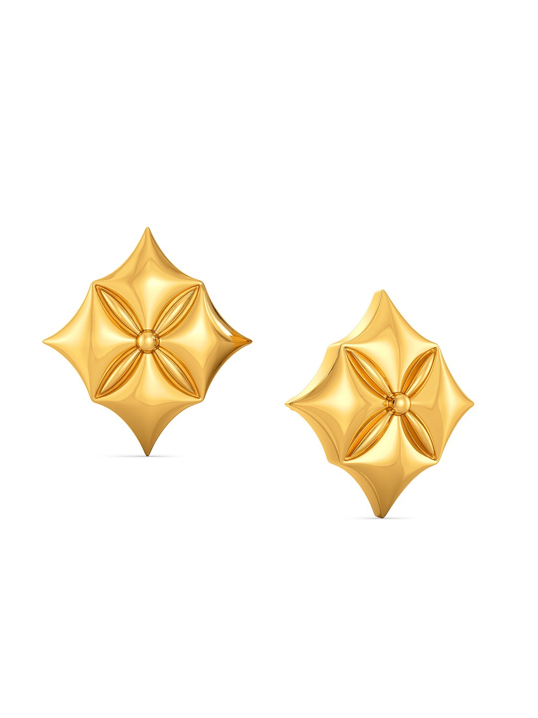 

MELORRA Quilt Queen 18KT Gold Earrings-3.29gm