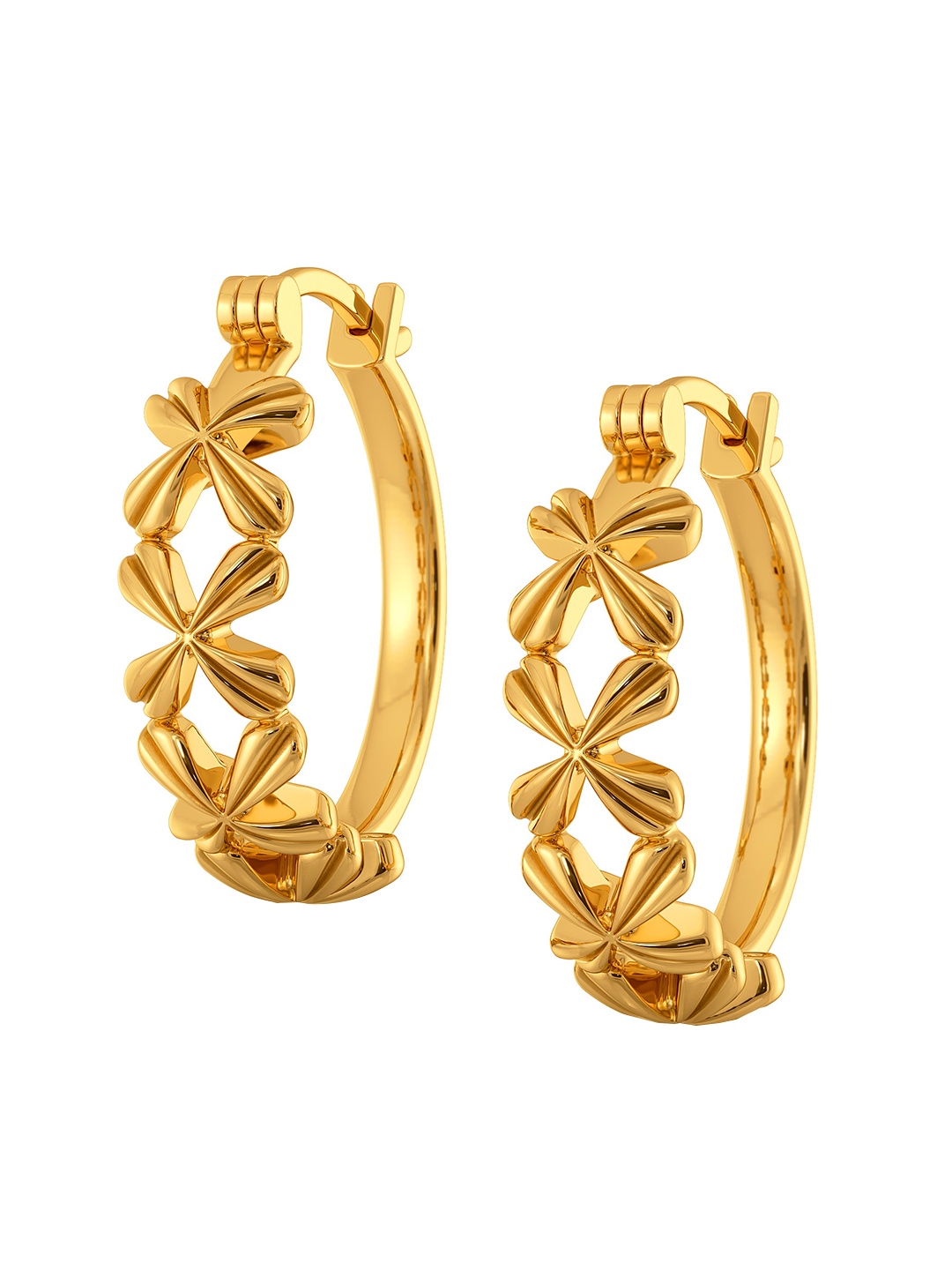 

MELORRA Cozy Cocoons 18KT Gold Hoop Earrings-6.03gm