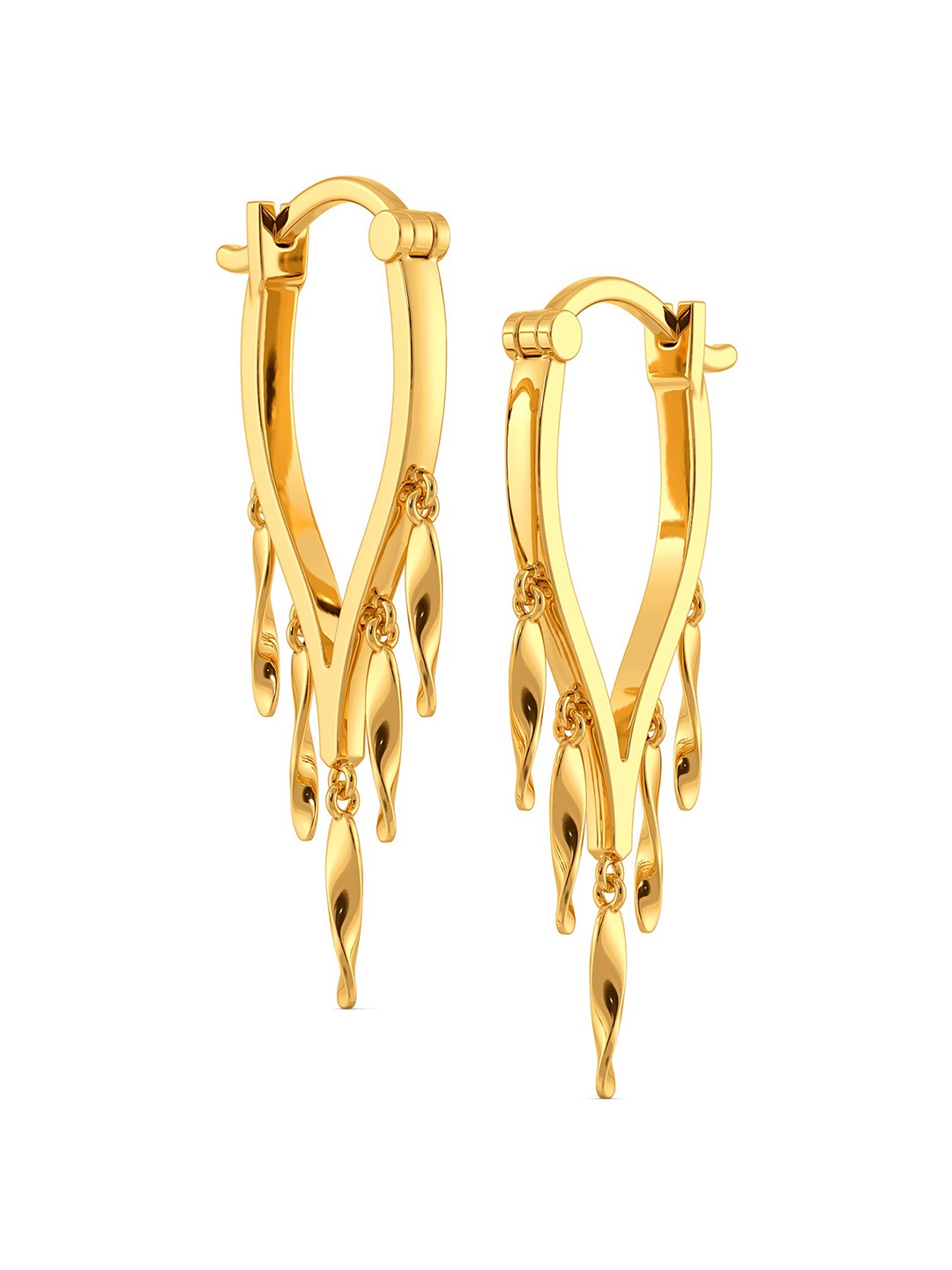 

MELORRA Swish Soiree 18KT Gold Hoop Earrings- 5.86gm