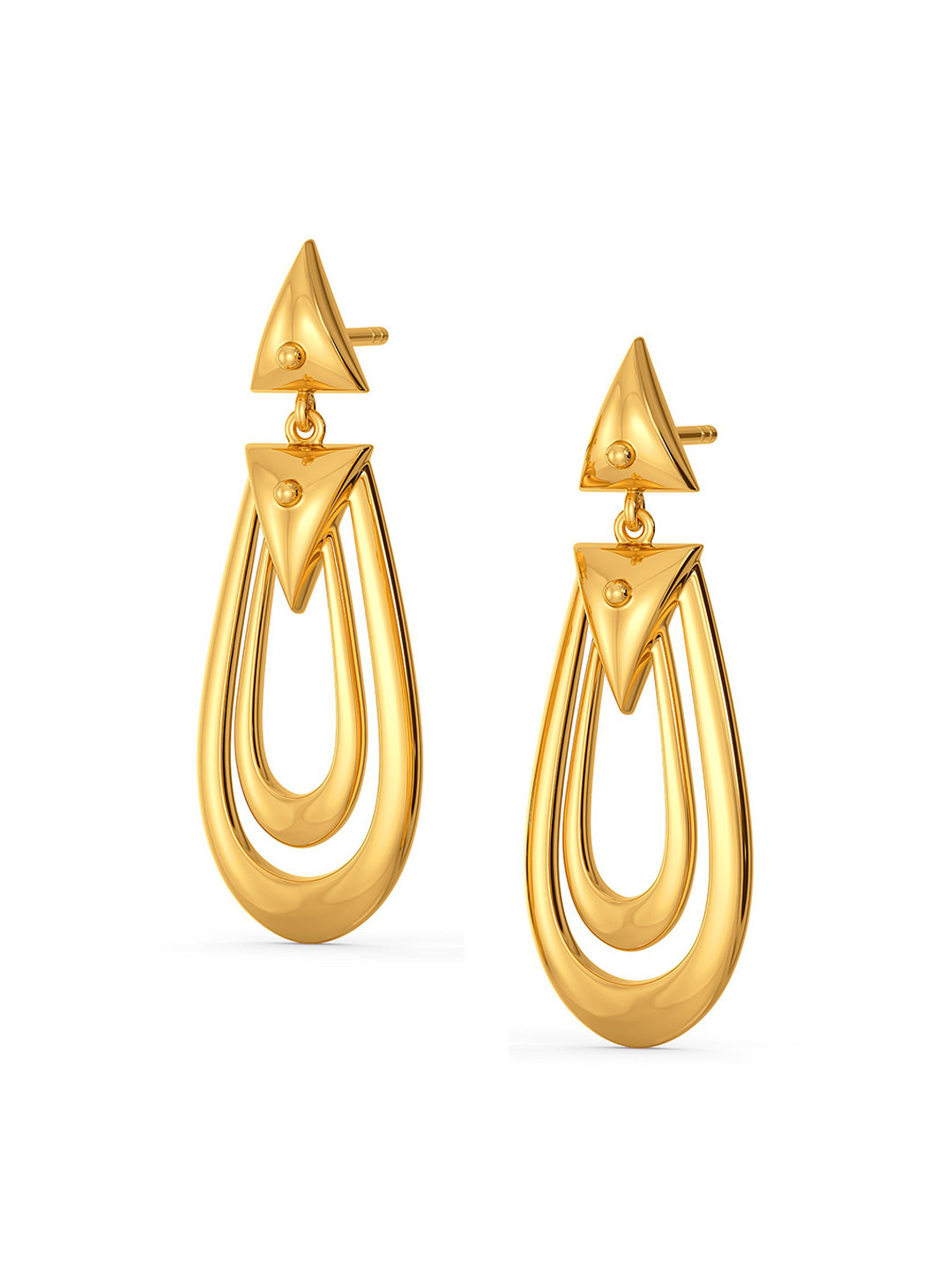 

MELORRA Cool Canters 18KT Gold Dangle Earrings-6.52gm