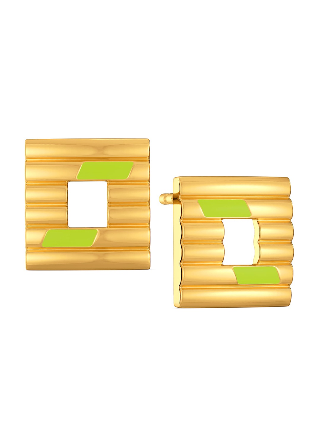 

MELORRA Neon Nuance 18KT Gold Stud Earrings-2.92gm