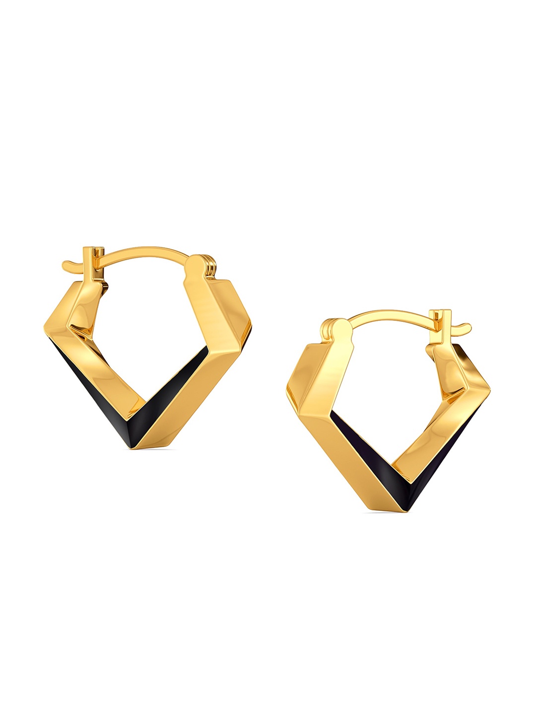 

MELORRA 18KT Strapped in Black Gold Hoop Earrings 5.88 g