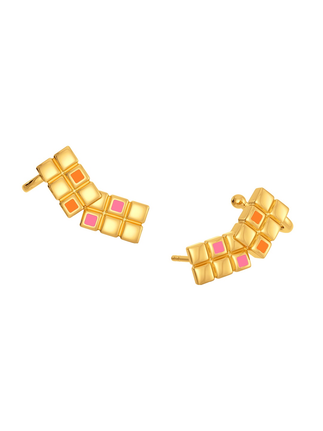 

MELORRA Edgy Abstracts 18KT Gold Earrings - 4.12 gm
