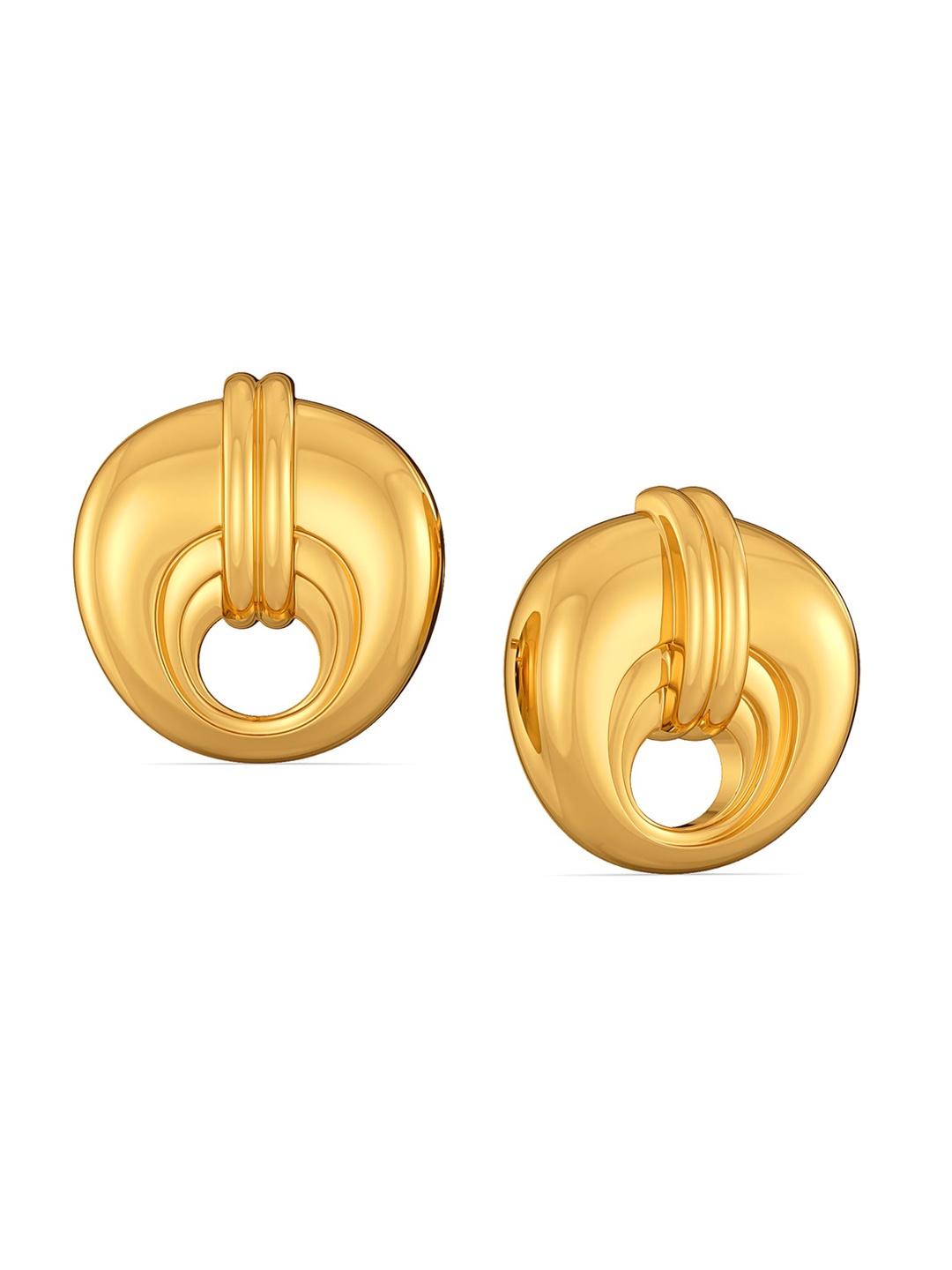 

MELORRA Bold N Equine 18KT Gold Stud Earrings-5.05gm