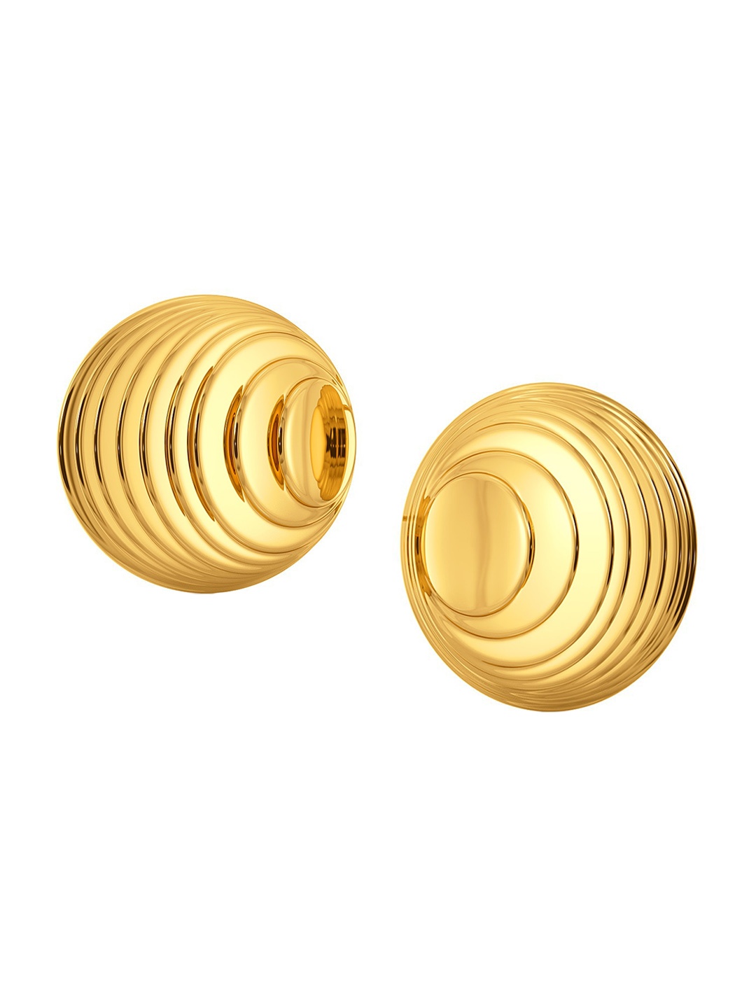 

MELORRA Golden Globes 18KT Gold Stud Earrings-7.65gm