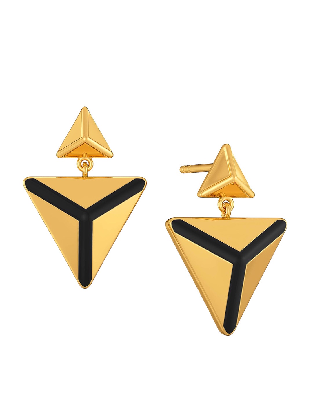 

MELORRA The Matrix Legacy 18KT Gold Dangle Earrings-3.71gm