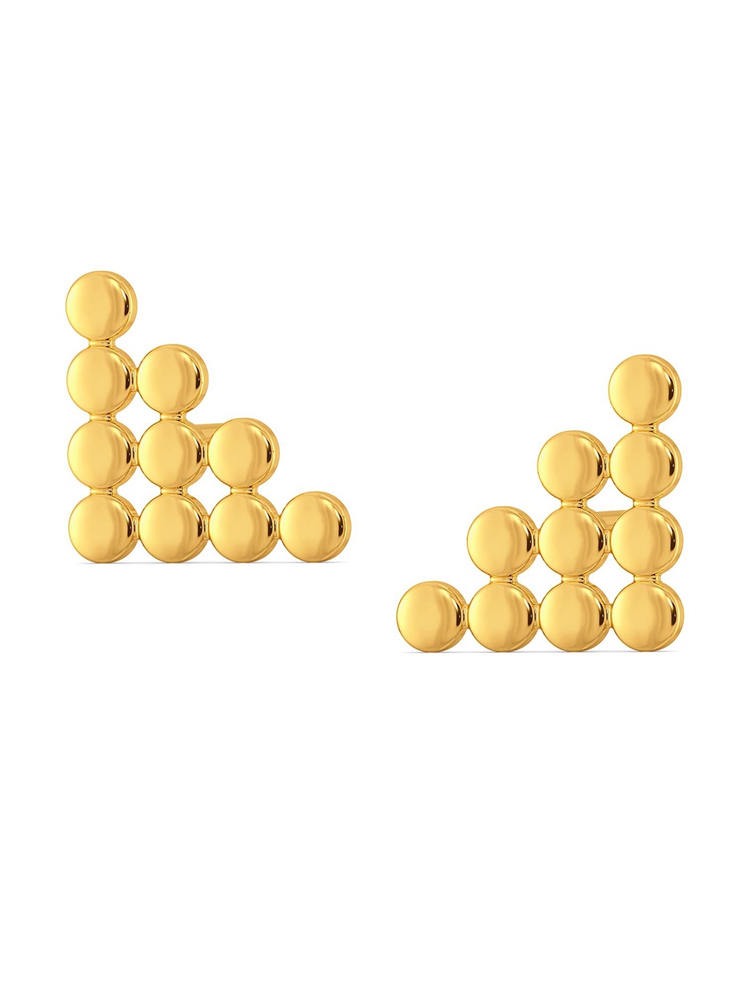 

MELORRA Sequin Saga 18KT Gold Stud Earrings-3.23gm