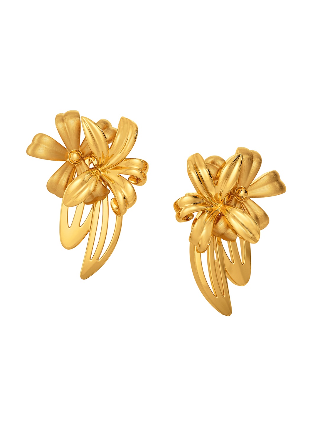

MELORRA Springtime Floret 18KT Gold Stud Earrings-6.08gm
