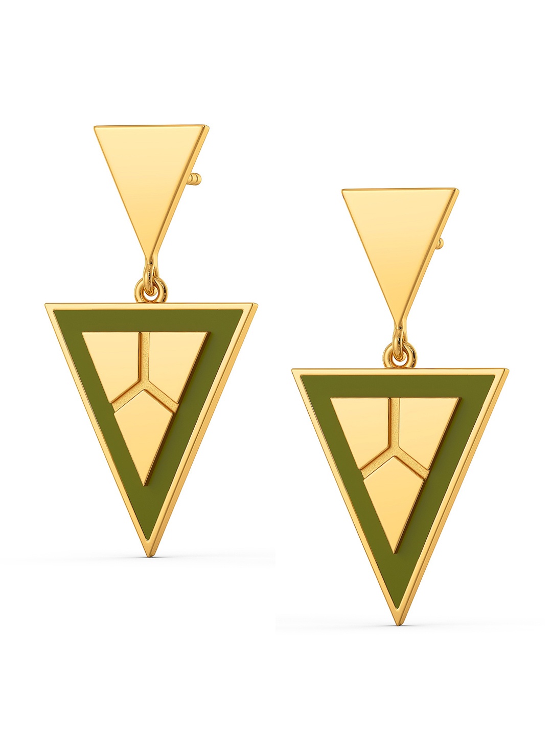 

MELORRA Boot Camp 18KT Gold Drop Earrings-5.55gm