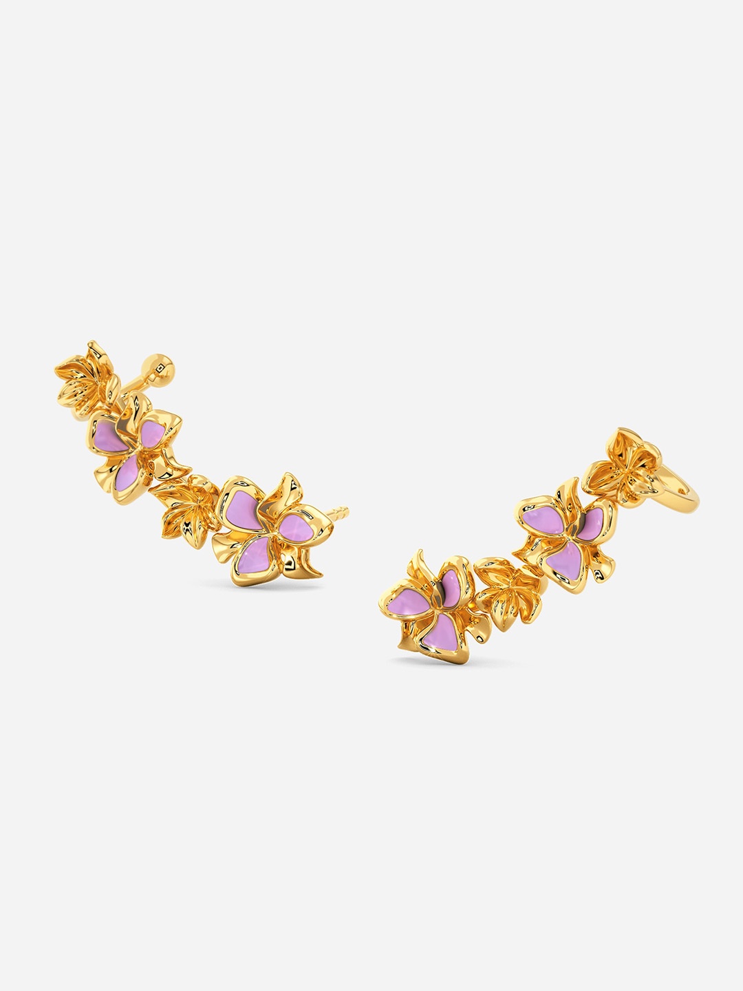 

MELORRA Love O Lilac 18KT Gold Earrings-4.03gm