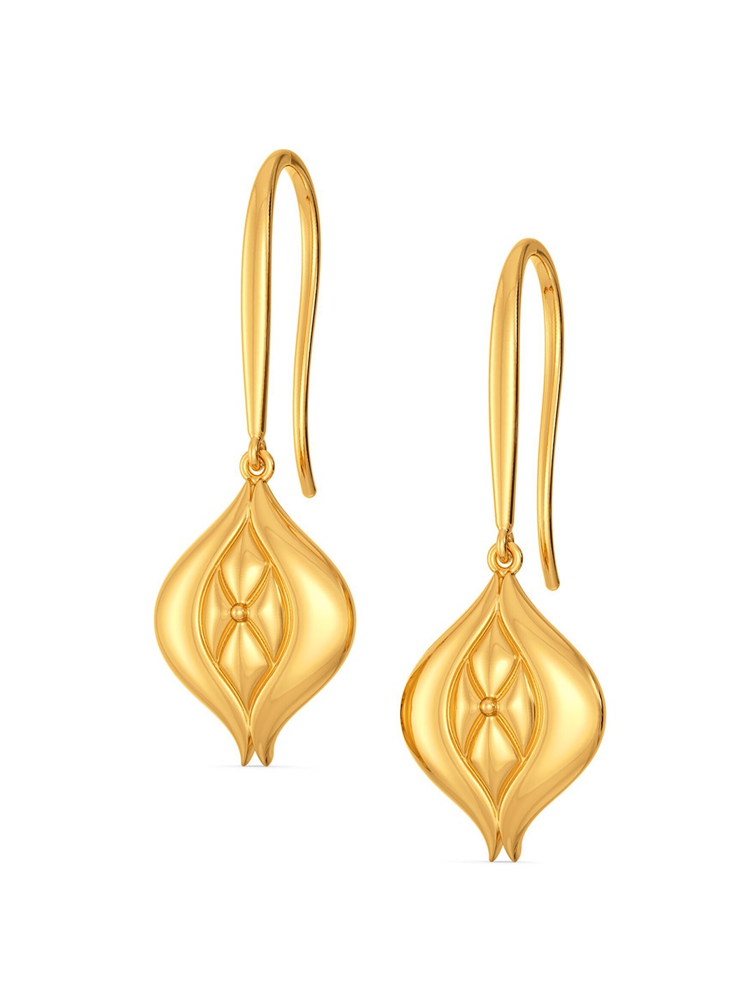 

MELORRA Warm N Comfy 18KT Gold Dangle Earrings-3.92gm