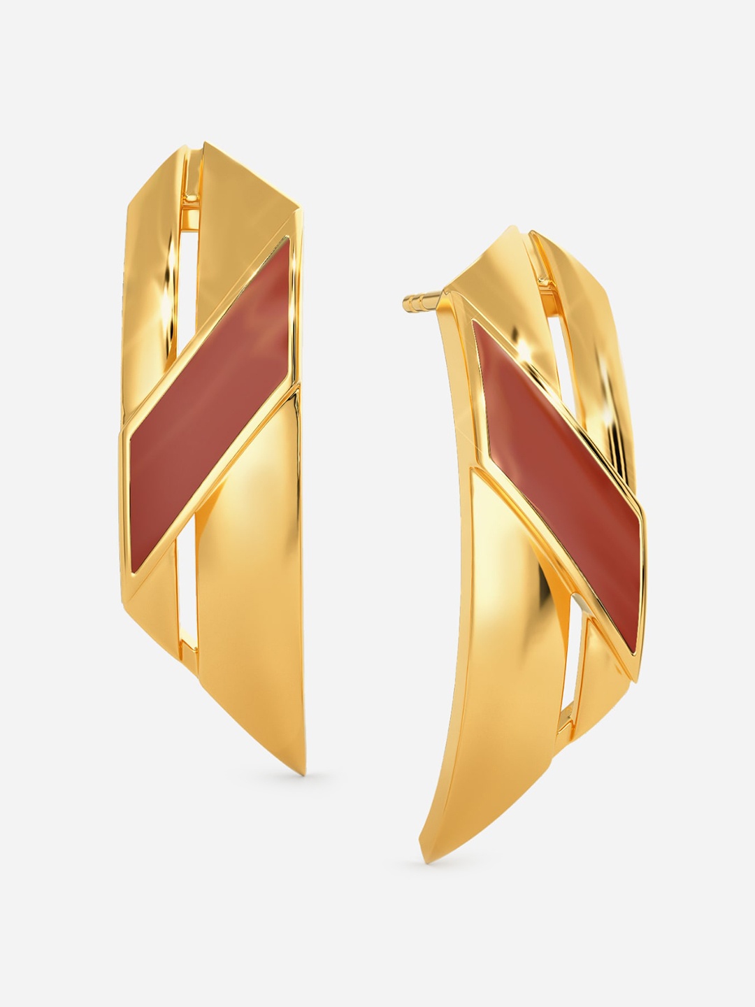

MELORRA The Leather Lingo 18KT Gold Earrings - 4.54 gm