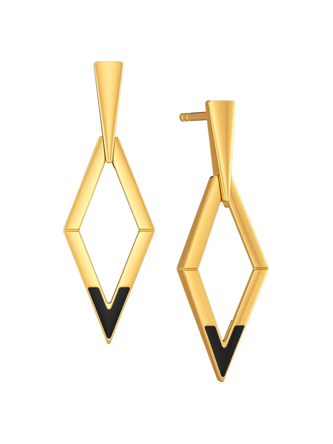 

MELORRA Brave N Gritty 18KT Gold Dangler Earrings -3.2 gm
