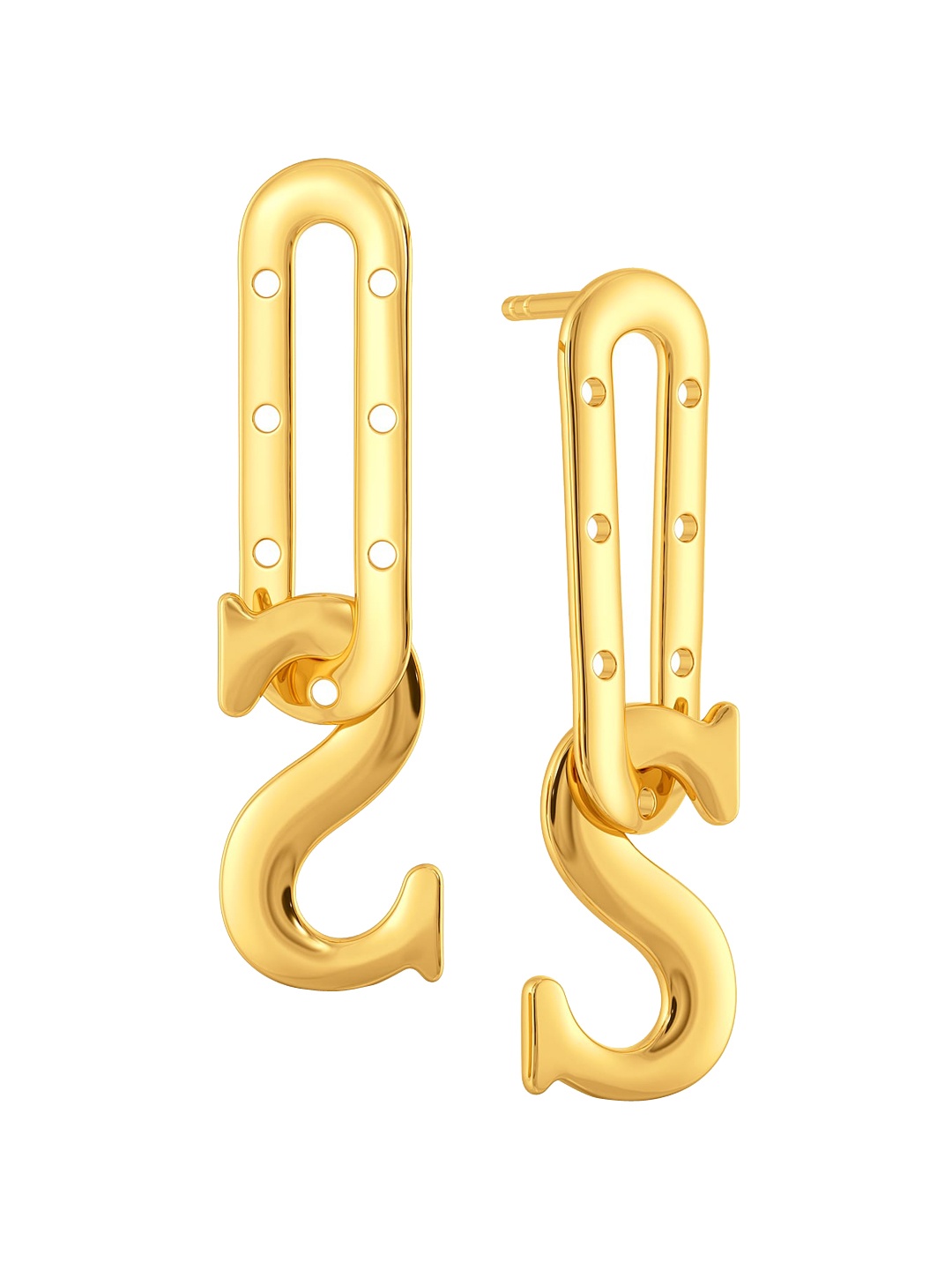 

MELORRA Sweet As Sugar 18KT Gold Drop Earrings- 3.92 gm