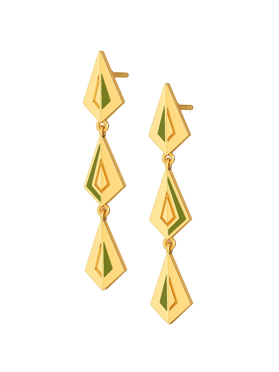 

MELORRA Chic N Combat 18KT Gold Earrings - 5.72 gm