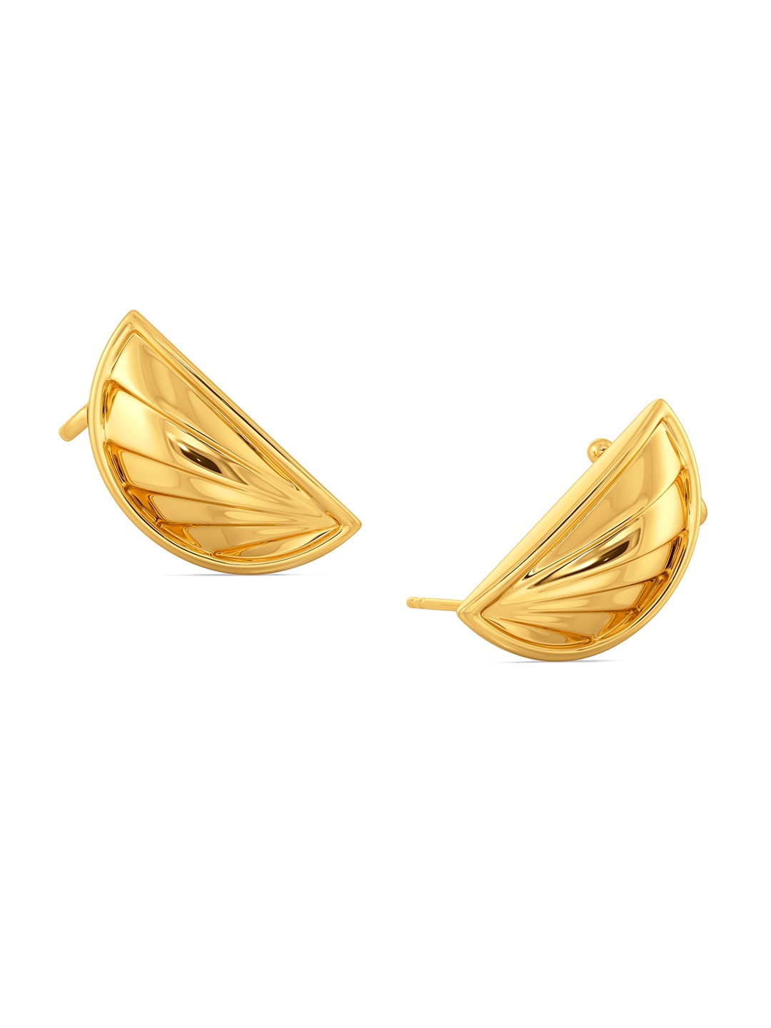 

MELORRA Pleats So Puffed 18KT Gold Earrings - 7.63 gm