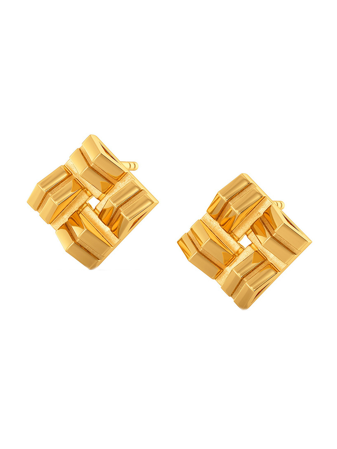 

MELORRA Strong N Smart 18KT Gold Stud Earrings-3.82gm
