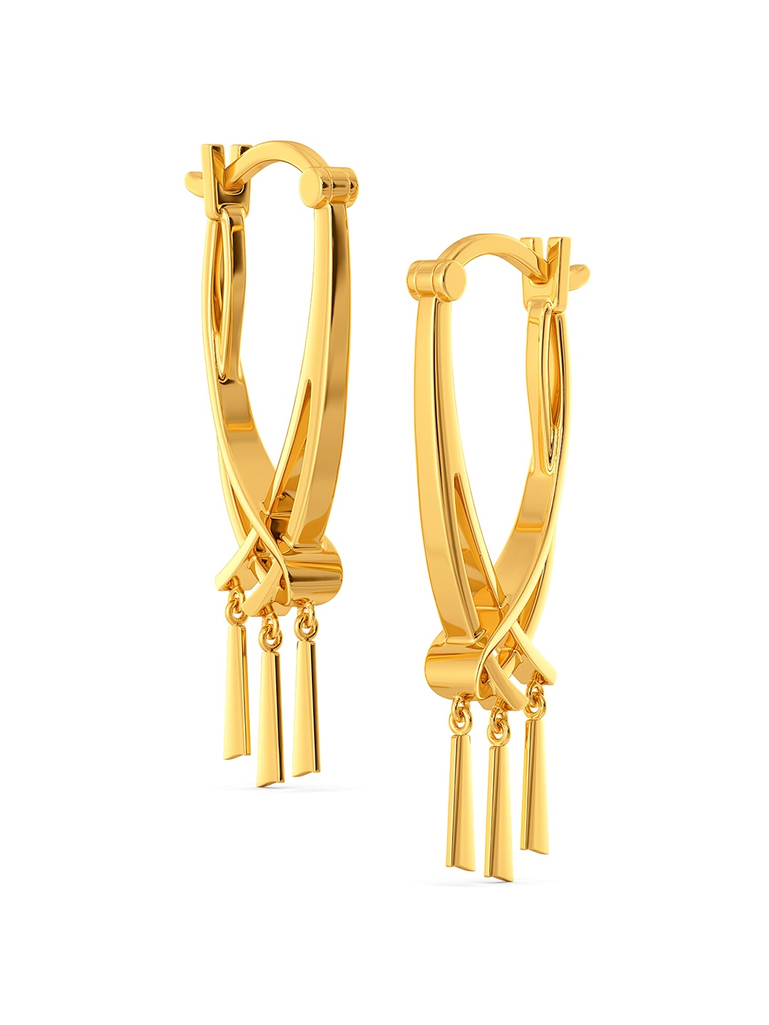 

MELORRA Fixated On Fringe 18KT Gold Earrings - 7.42 gm