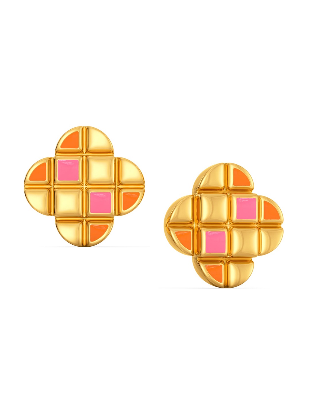 

MELORRA Dramatic Patterns 18KT Gold Earrings - 4.58 gm