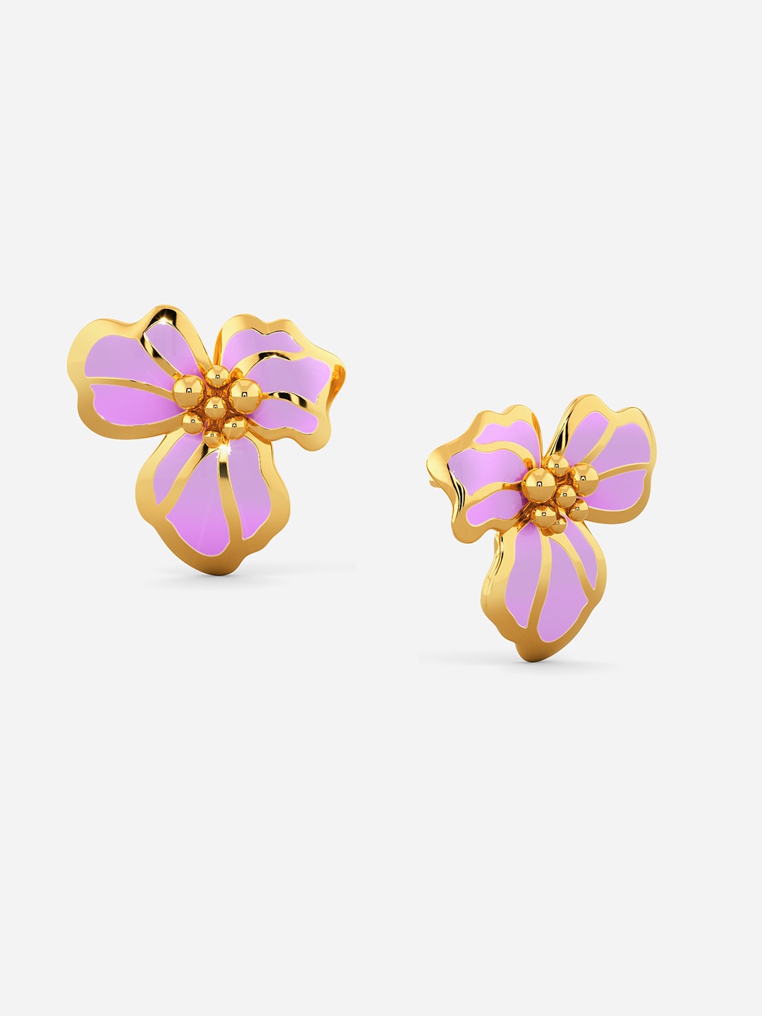 

MELORRA Blooming Lilac 18KT Gold Earrings - 4.32 gm