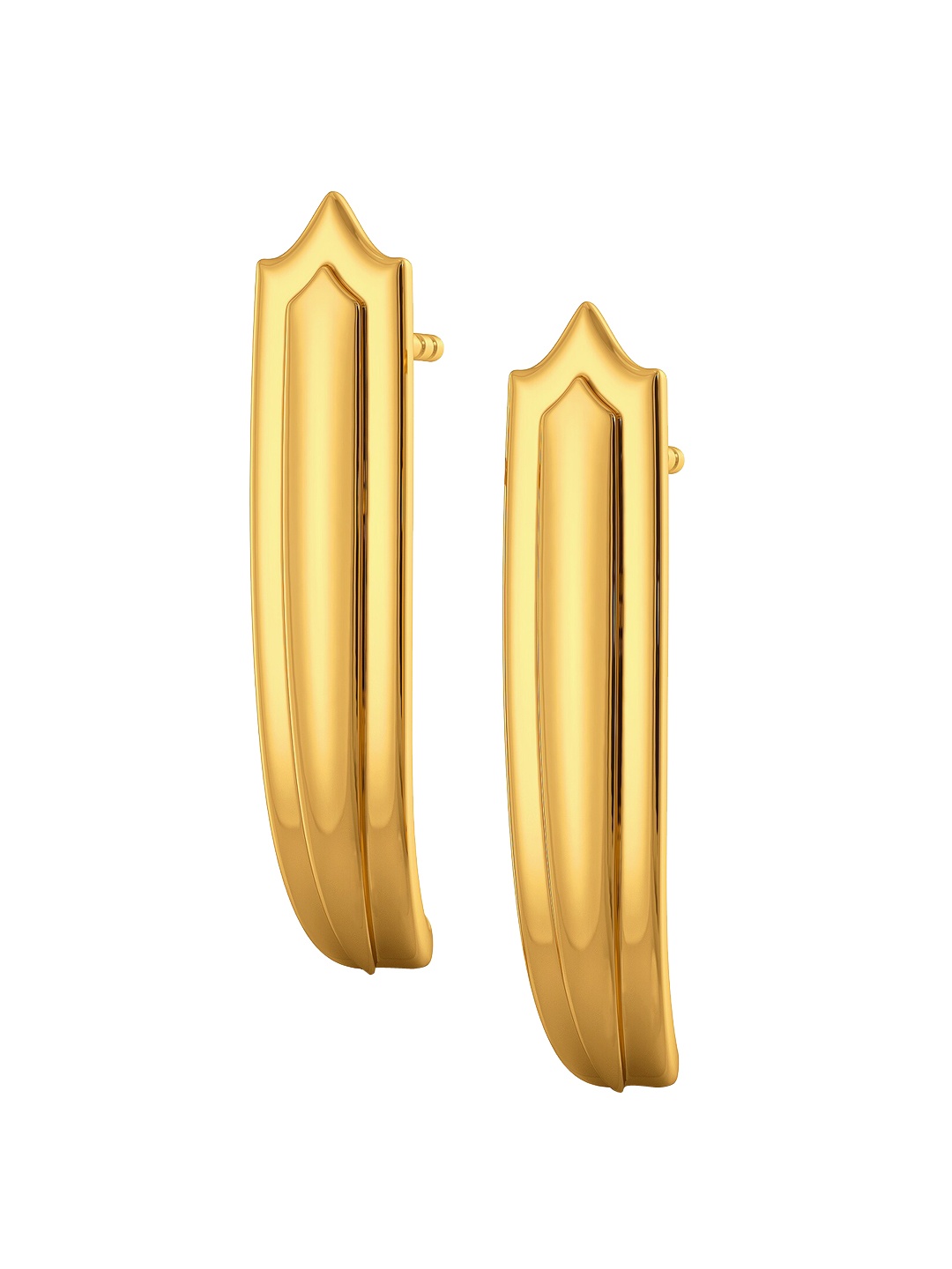 

MELORRA 18KT Horse Power Gold Hoop Earrings