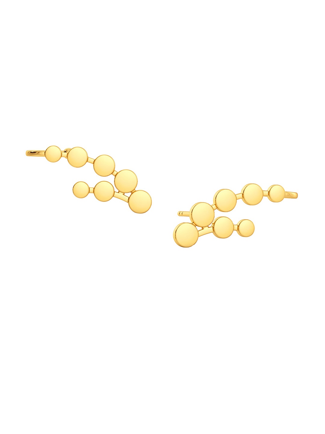 

MELORRA Stream the Gleam 18KT Gold stud Earrings-3.53gm