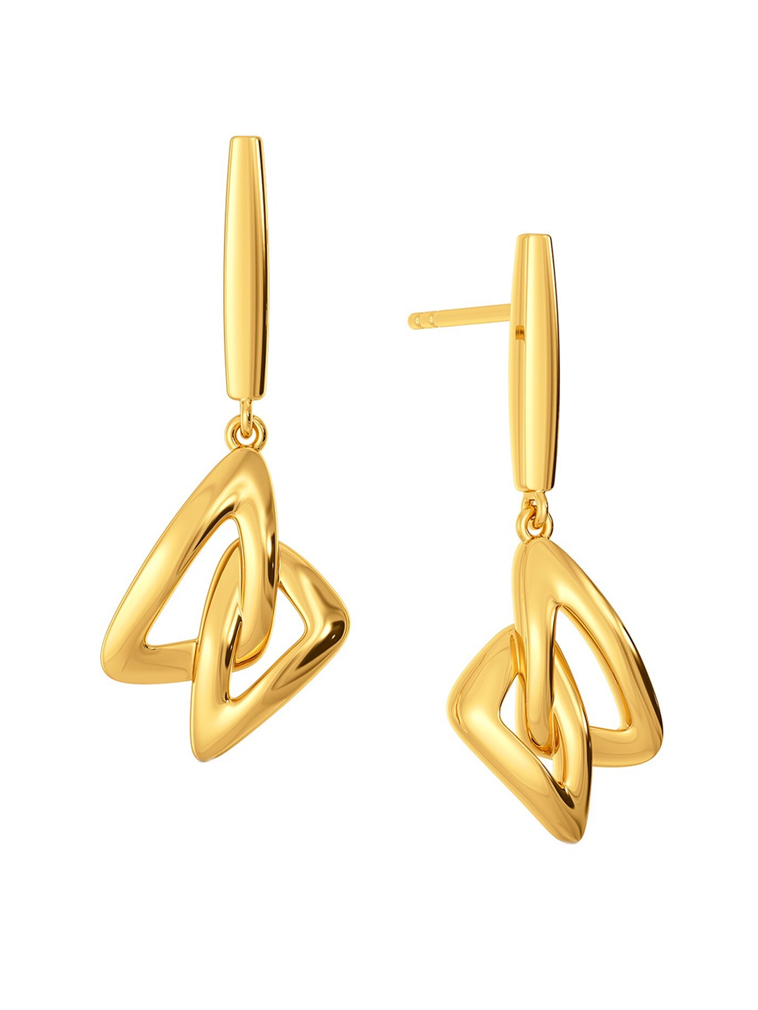 

MELORRA Hip as Nirvana 18KT Gold Drop Earring- 4.95gm, Yellow
