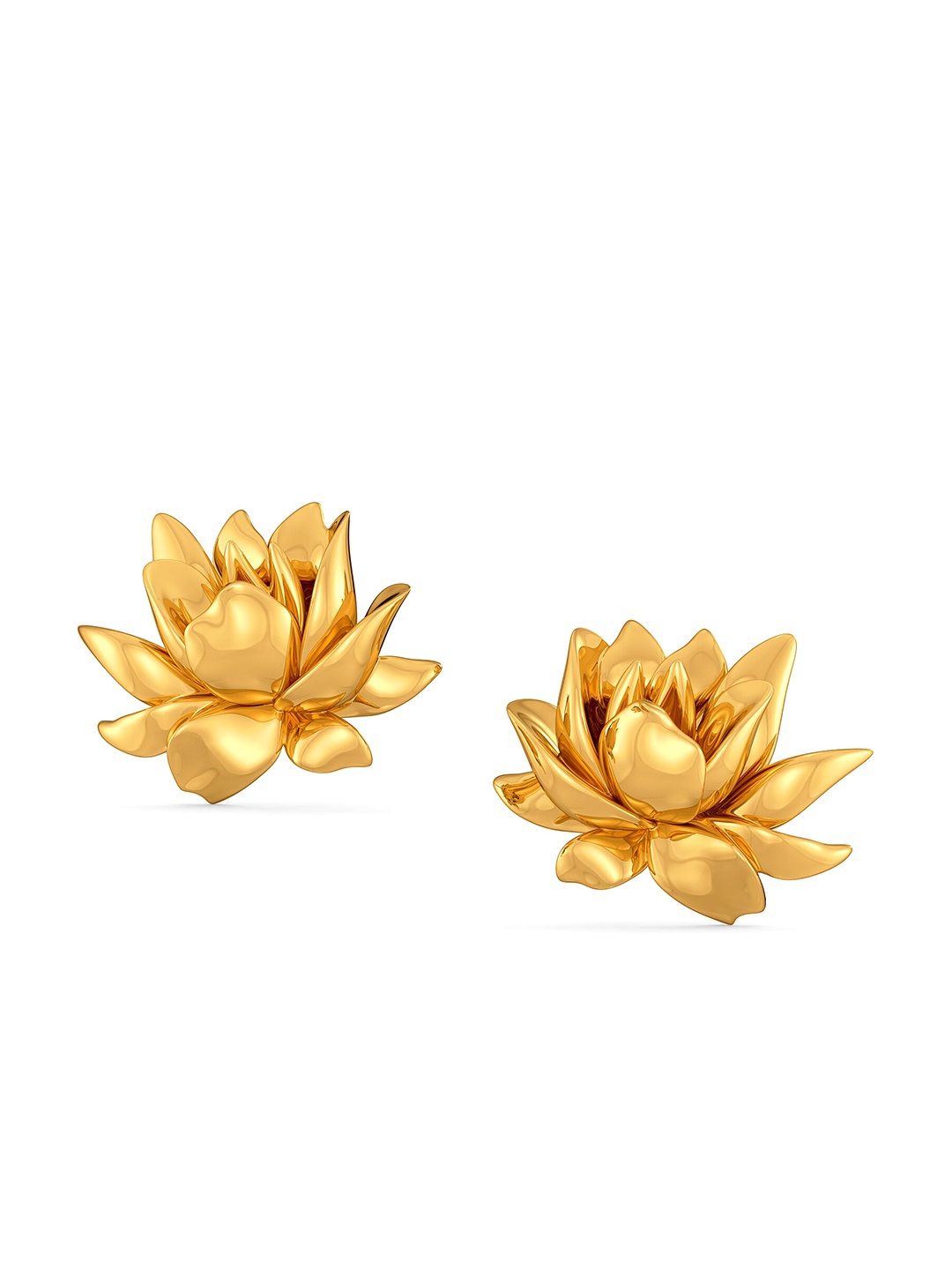 

MELORRA Lotus Dapple 18KT Gold Stud Earrings - 6.27 gm