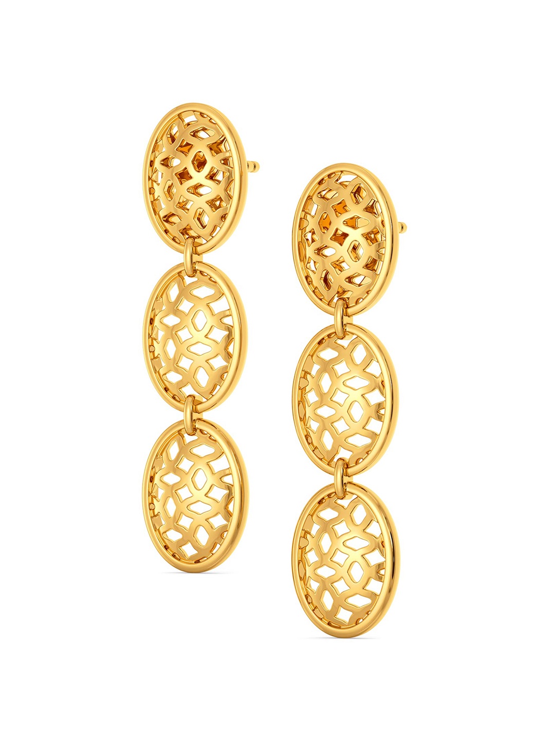 

MELORRA Tulled Together 18KT Gold Earrings-5.26gm