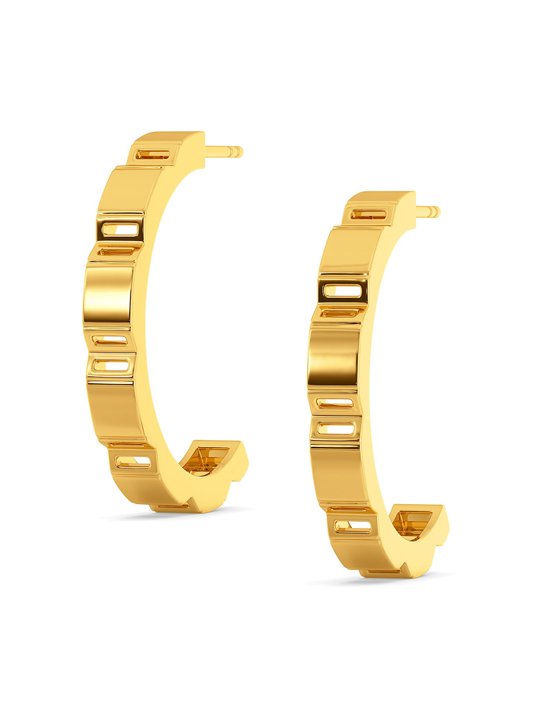

MELORRA Tetris Tribe 18KT Gold Earrings - 6.27 gm