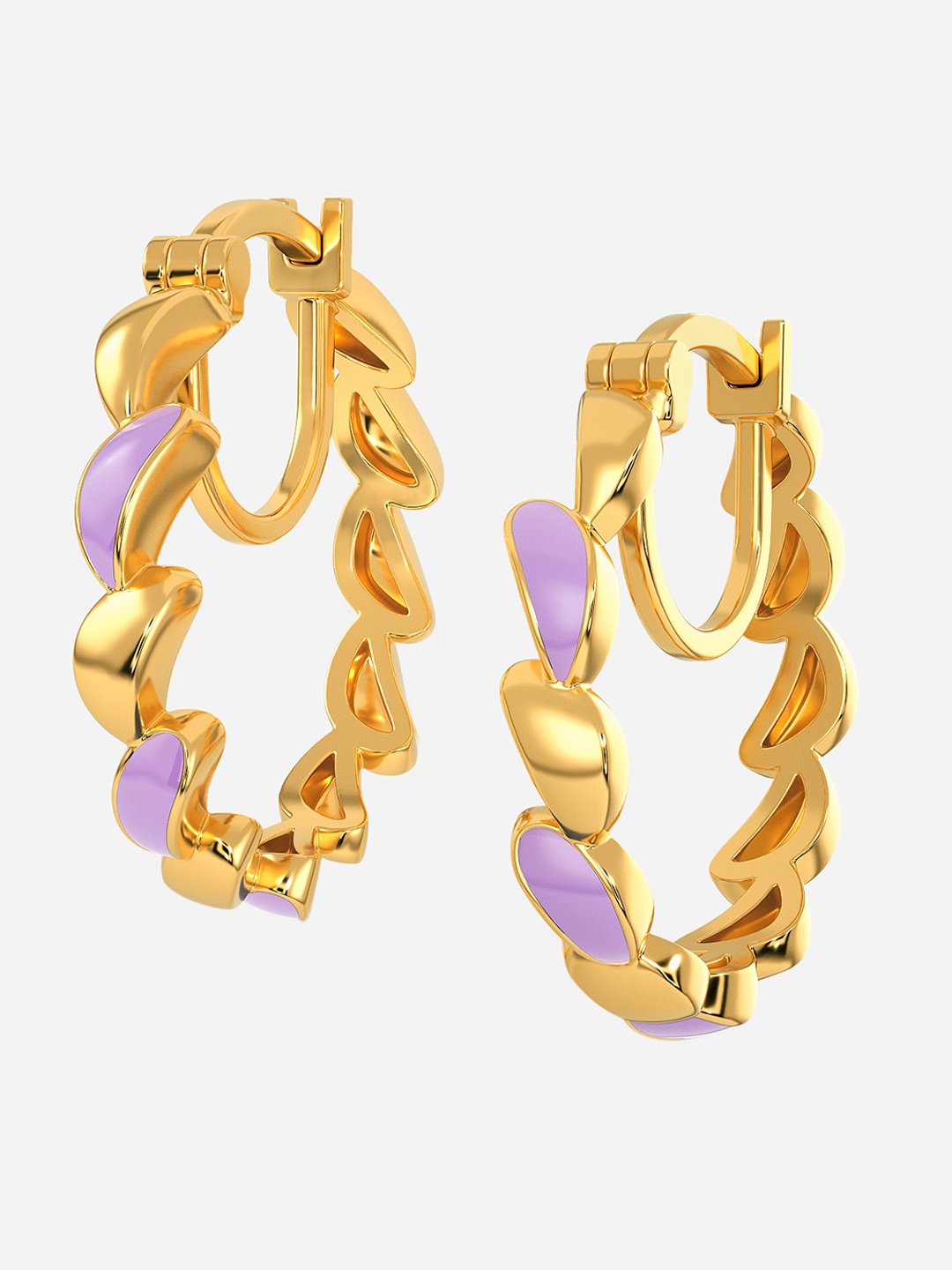 

MELORRA Simply Lilac 18KT Gold Hoop Earring- 6.5gm
