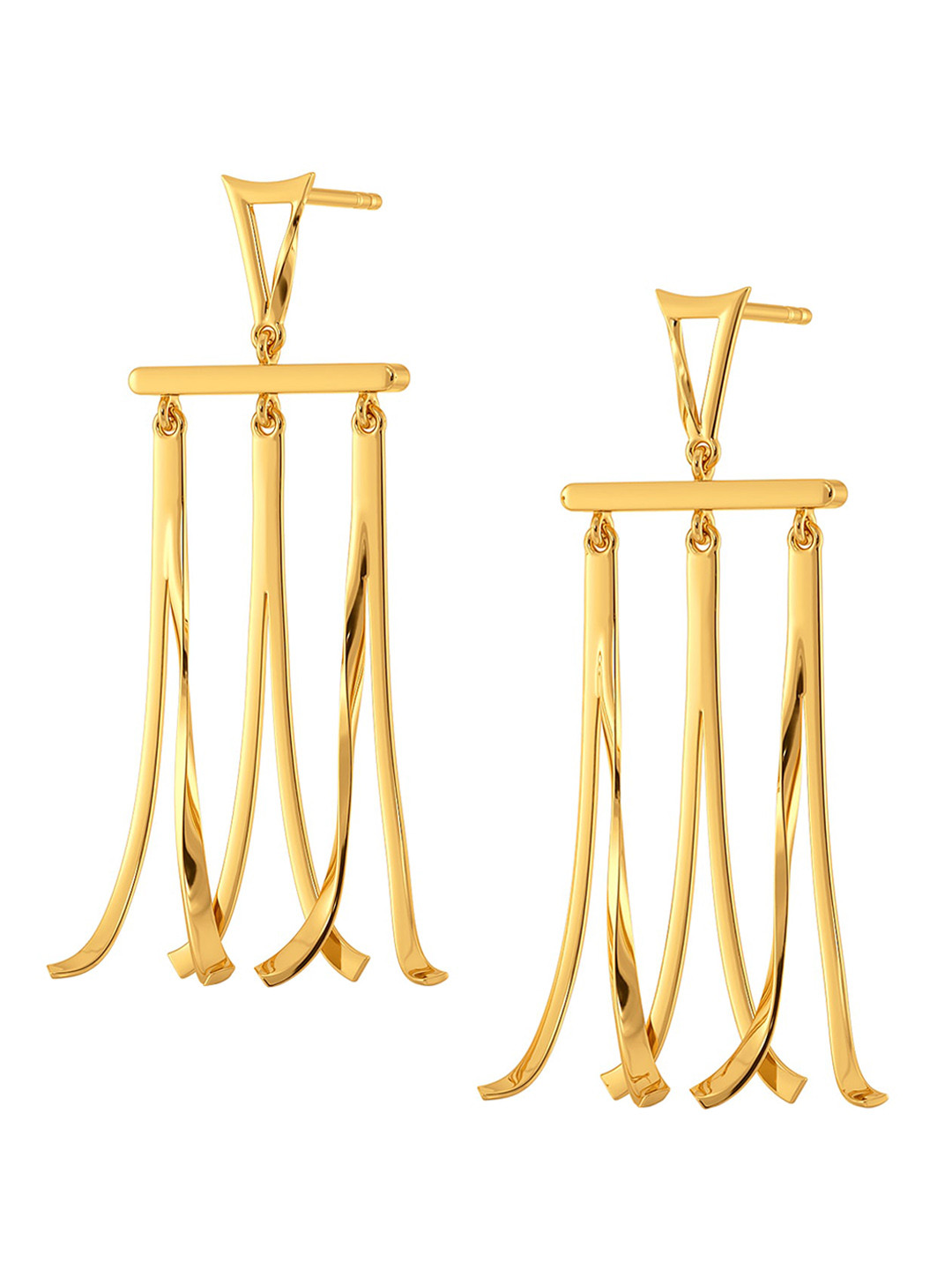 

MELORRA Feel The Fringe 18KT Gold Earrings - 4.35 gm