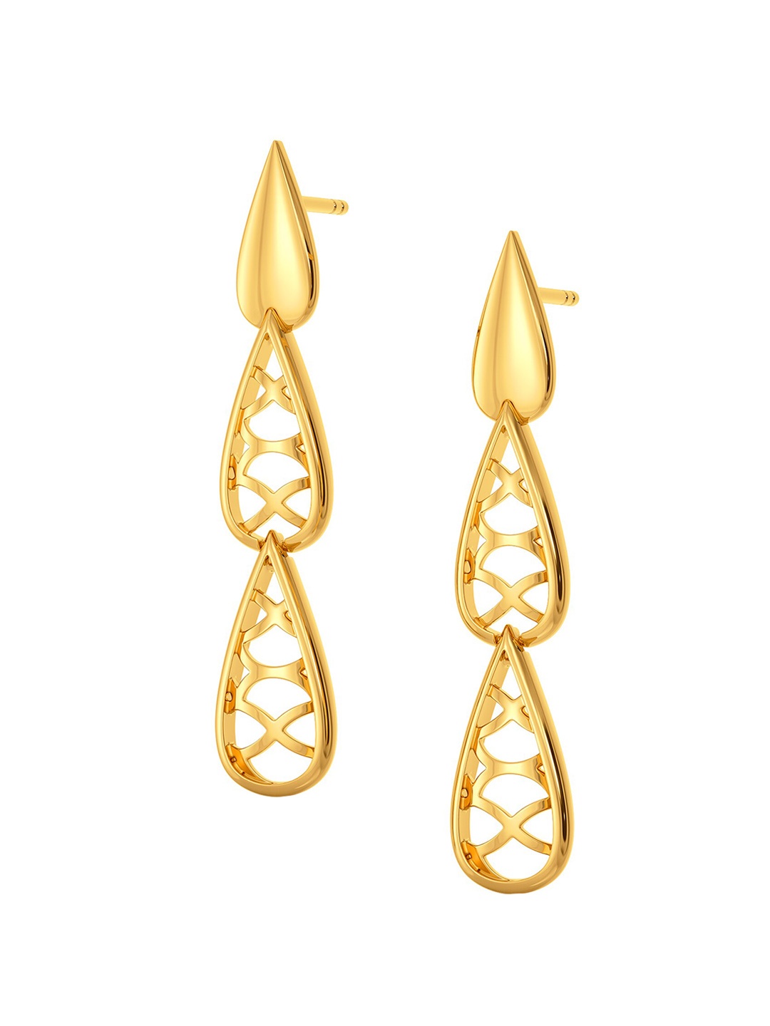

MELORRA Bubble Up 18KT Gold Earrings-4.38gm
