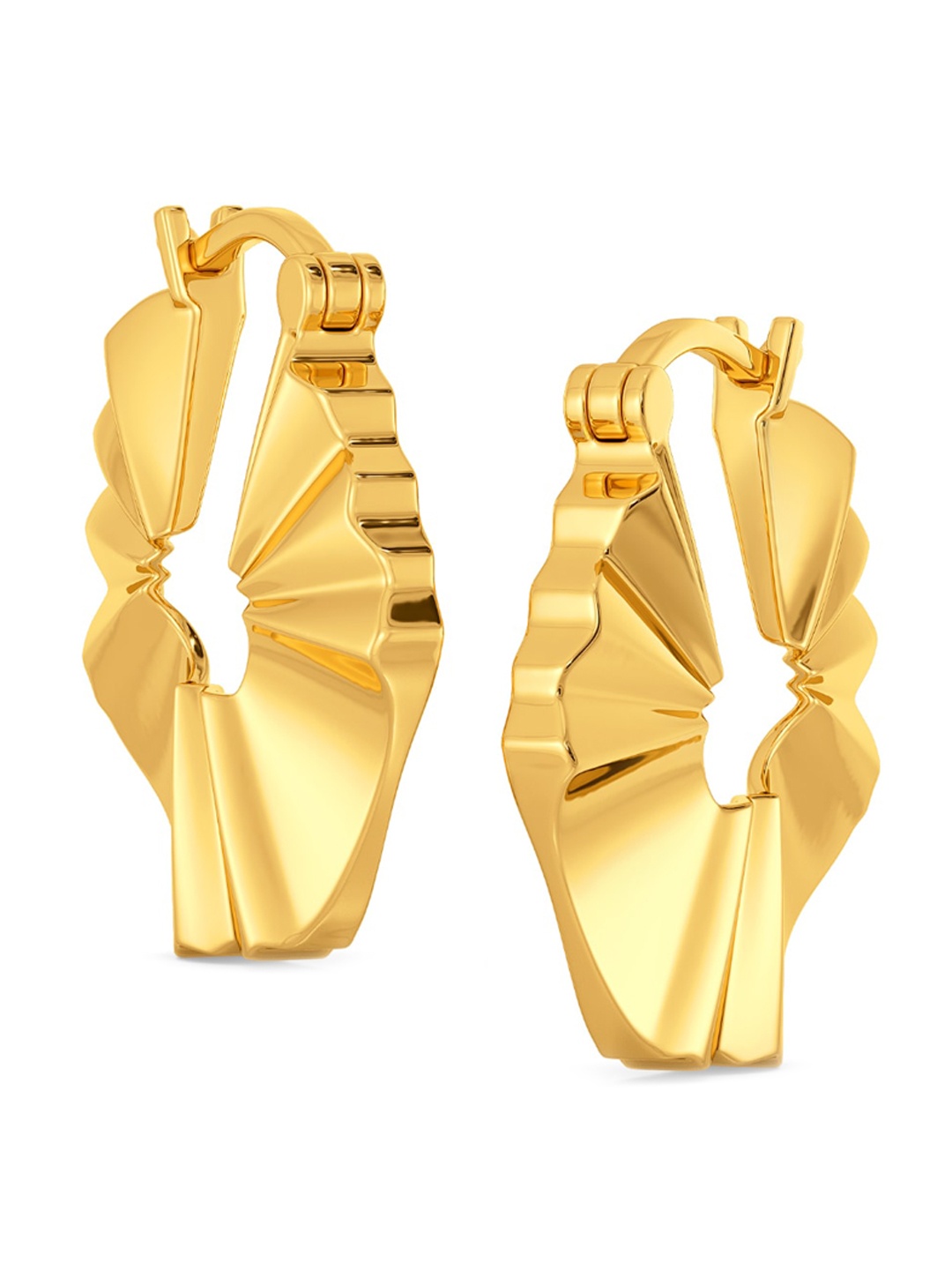

MELORRA Crinkle Chic 18KT Gold Earrings - 6.77 gm