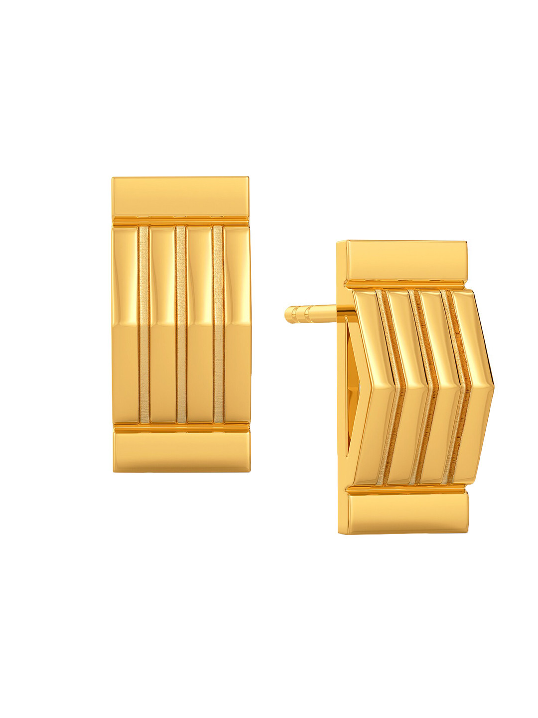 

MELORRA Aplomb Vibes 18KT Gold Stud Earrings-3.33gm