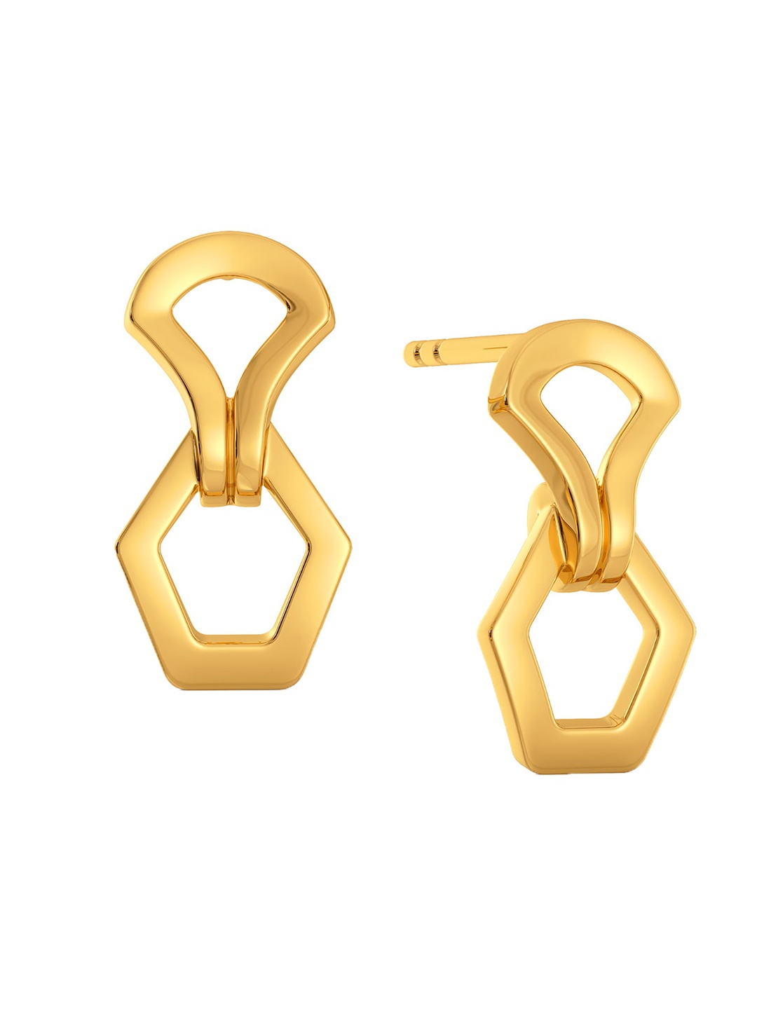

MELORRA Urbane Finesse 18KT Gold Drop Earrings- 2.2gm, Yellow