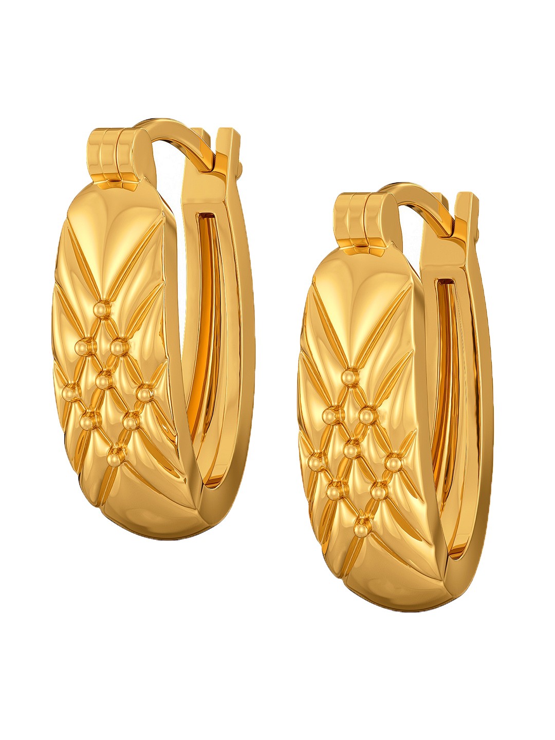

MELORRA Cozy Weaves 18KT Gold Earrings - 4.95 gm