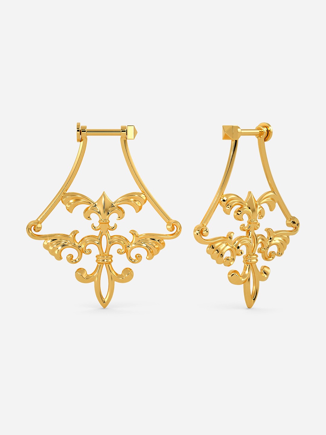 

MELORRA Happily Ever After 18KT Gold Hoop Earrings-6.16gm