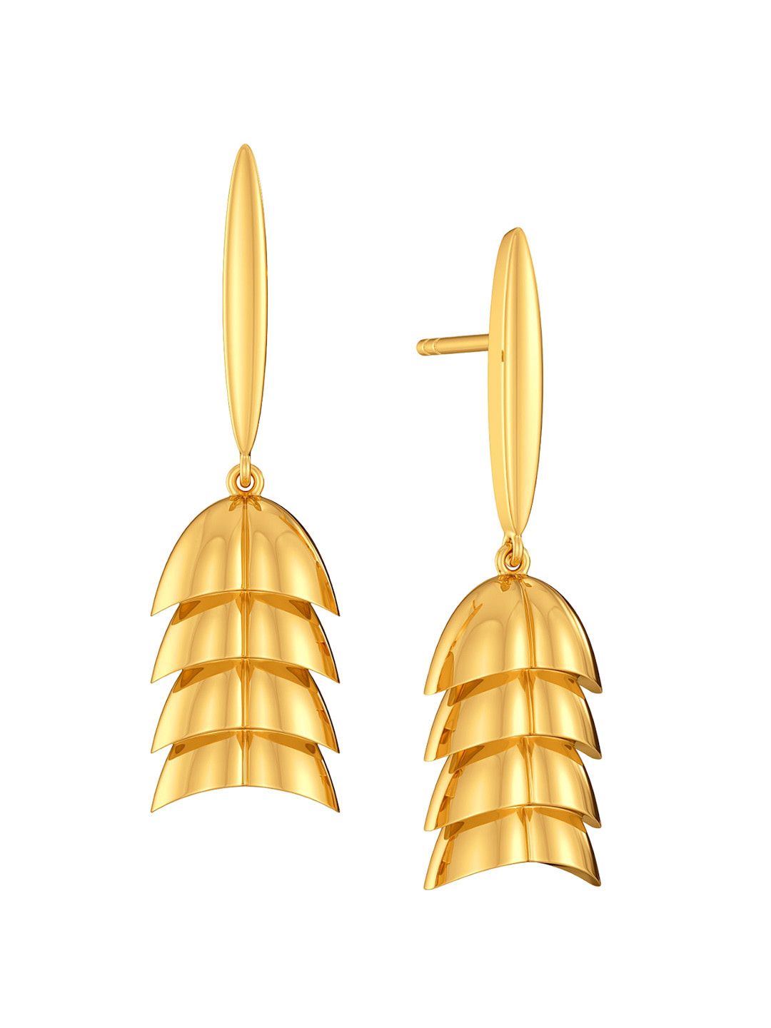 

MELORRA Head to Toe Cozy 18KT Gold Dangle Earrings-6.5gm