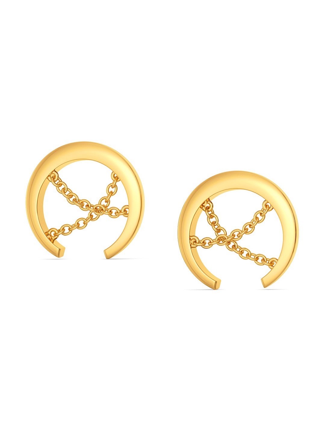 

MELORRA Feisty Forevers 18KT Gold Stud Earrings- 4.81gm, Yellow