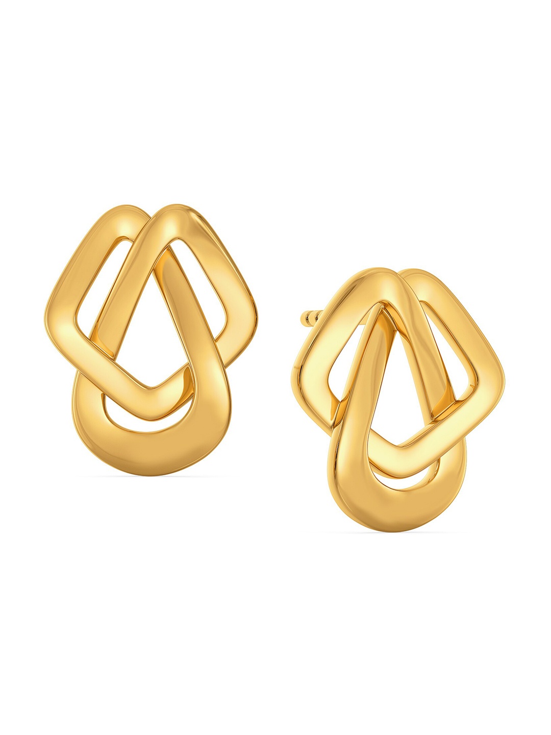 

MELORRA Bermuda Vibes 18KT Gold Stud Earrings-3.55gm