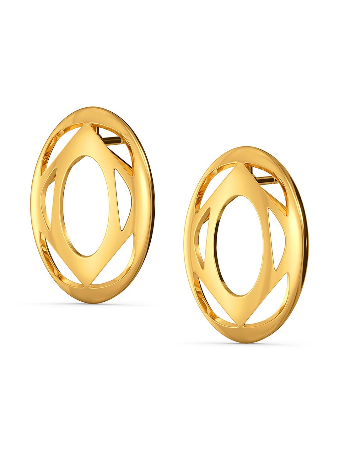 

MELORRA Backless Beauty 18KT Gold Stud Earring- 4.85gm, Yellow