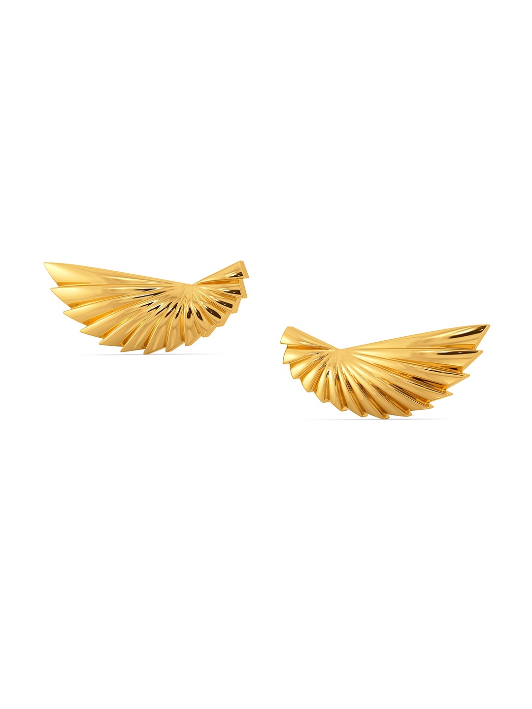 

MELORRA Fan of Pleats 18KT Gold Earrings - 4.23 gm